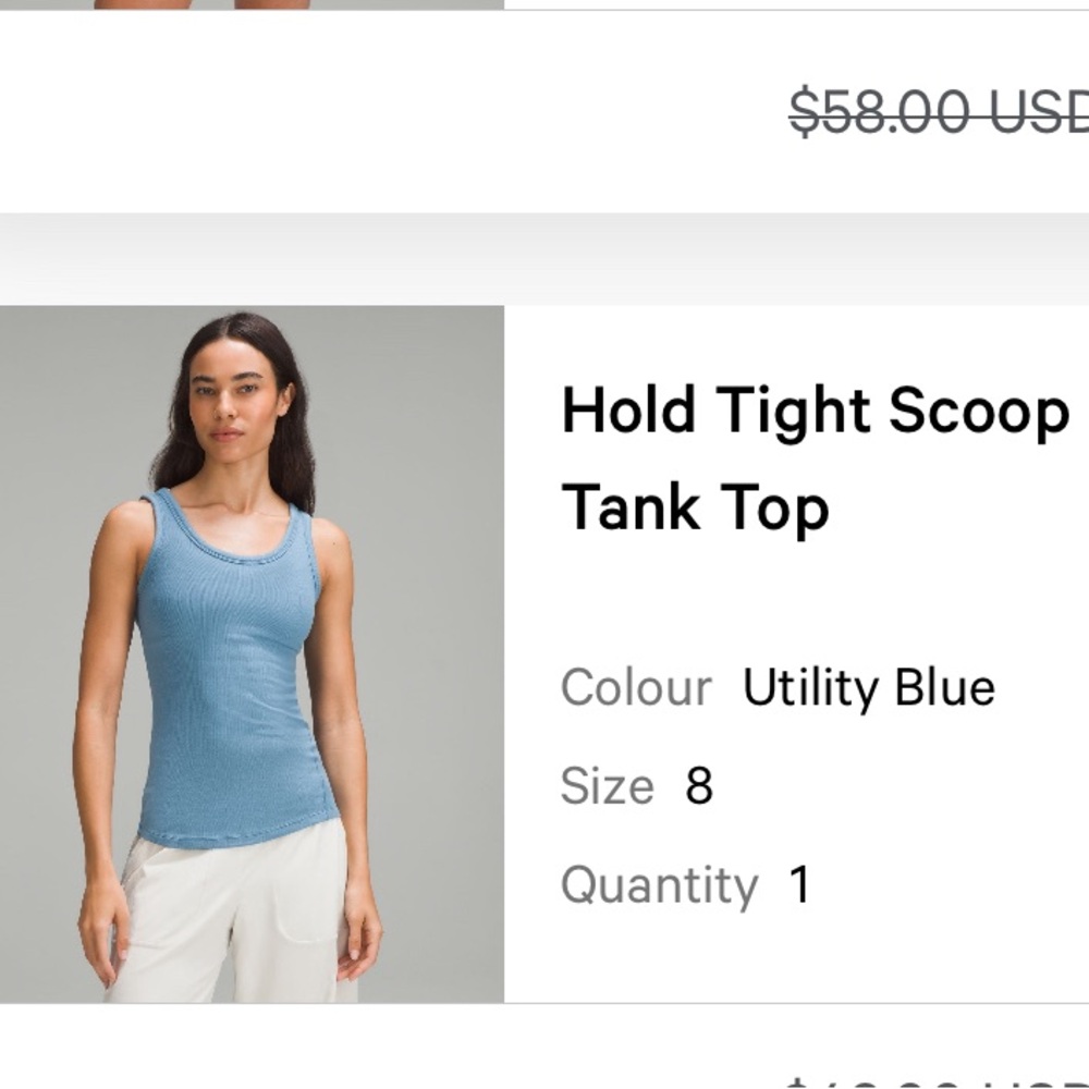 Lululemon hold tight scoopneck tank top